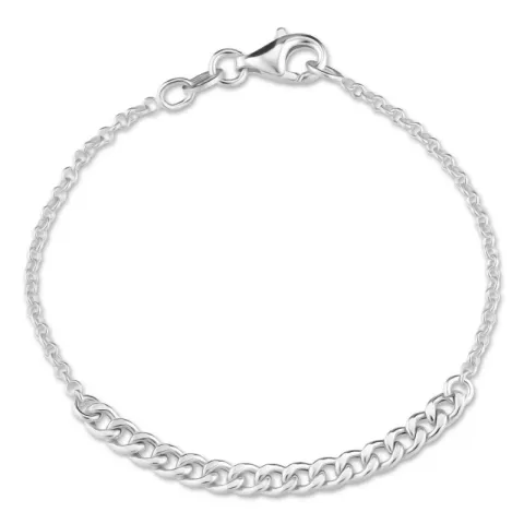 panserarmbånd i sølv 17, 18cm x 3,9 mm