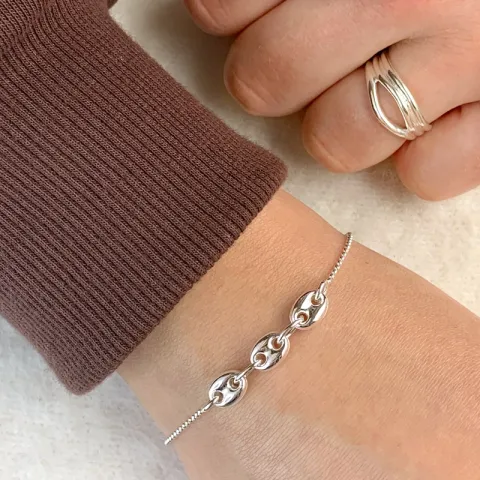 armbånd i sølv 17, 18cm x 6,1 mm