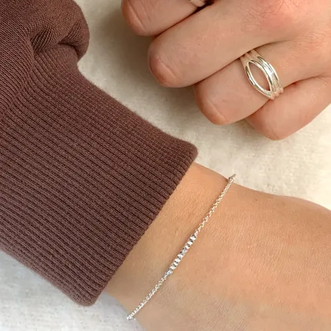 armbånd i sølv 17 plus 3 cm x 2,0 mm