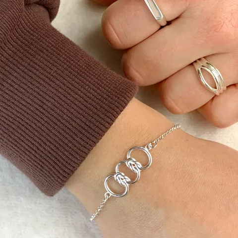 armbånd i sølv 17 plus 3 cm x 11,3 mm