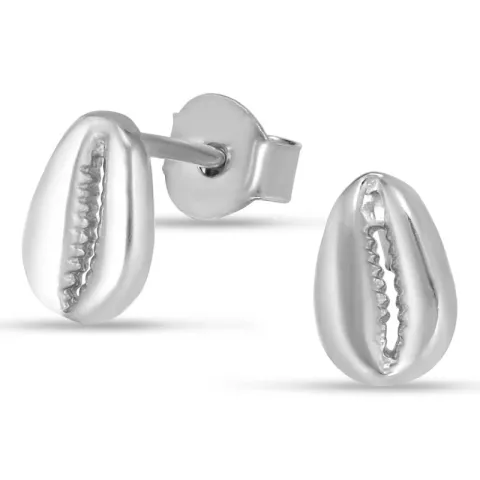 musling øreringe i sølv