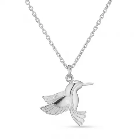 fugl halskæde i sølv med vedhæng i sølv