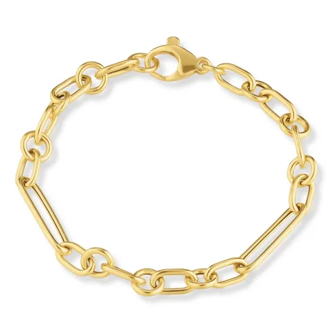 armbånd i forgyldt sølv 17, 18cm x 5,3 mm