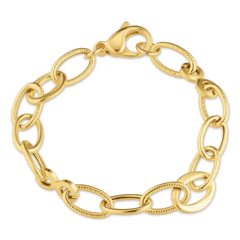 armbånd i forgyldt sølv 17, 18cm x 10,0 mm