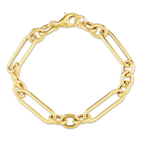 Figaroarmbånd i forgyldt sølv x 7,1 mm