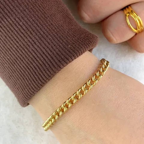 panserarmbånd i forgyldt sølv x 5,3 mm