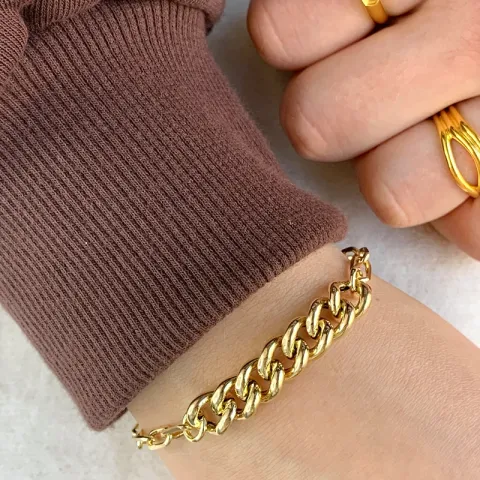 panserarmbånd i forgyldt sølv  x 8,3 mm