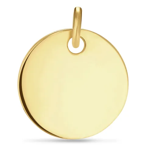 rundt vedhæng i forgyldt sølv