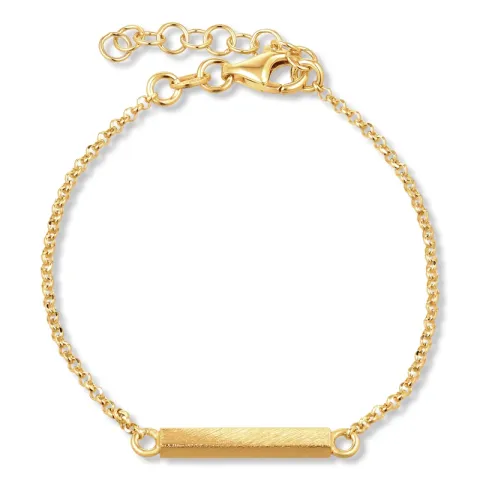 armbånd i forgyldt sølv med vedhæng i forgyldt sølv