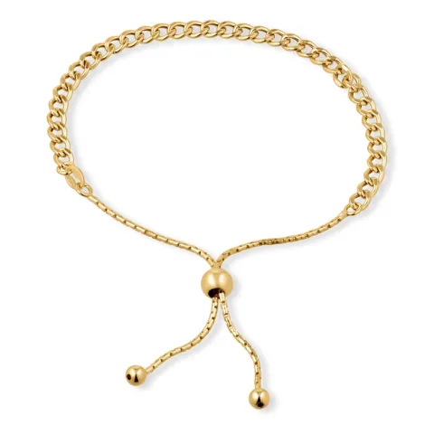 panserarmbånd i forgyldt sølv  x 3,9 mm