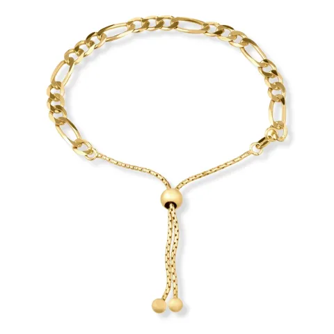 Figaroarmbånd i forgyldt sølv  x 5,0 mm