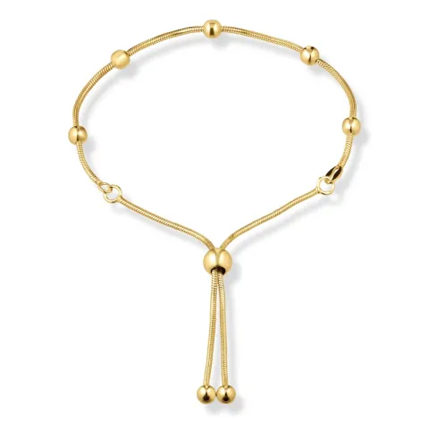 kuglearmbånd i forgyldt sølv  x 4,1 mm