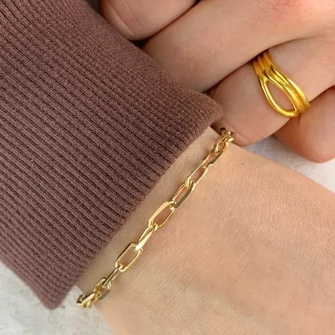 kuglearmbånd i forgyldt sølv  x 4,1 mm