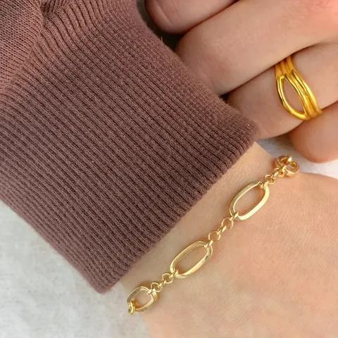 armbånd i forgyldt sølv 17, 18cm x 6,9 mm