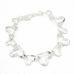 Hjerte armbånd i sølv x 13,7 mm