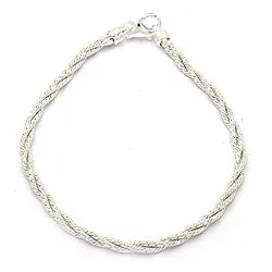 Snoet armbånd i sølv x 2,5 mm