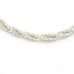Snoet armbånd i sølv x 2,5 mm