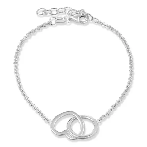 hjerte armbånd i sølv med vedhæng i sølv