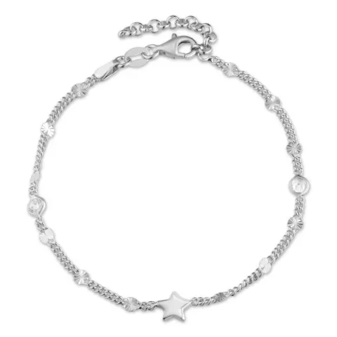 stjerne armbånd i sølv med vedhæng i sølv