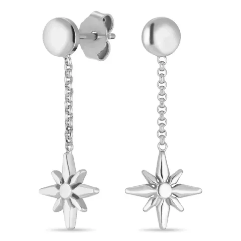 stjerne kæde øreringe i sølv