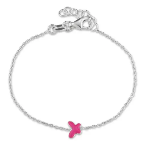 sommerfugl børnearmbånd i sølv med vedhæng i sølv