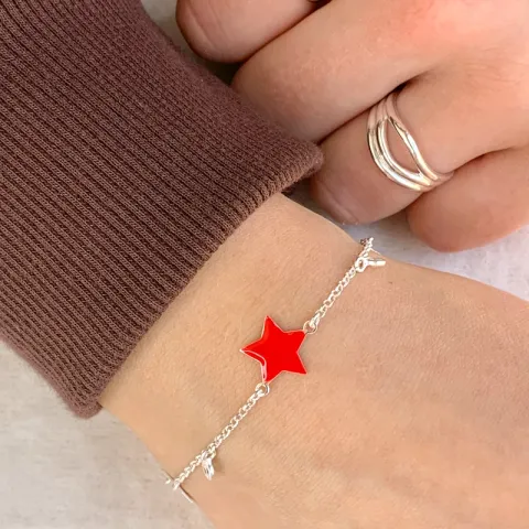 stjerne armbånd i sølv med vedhæng i sølv