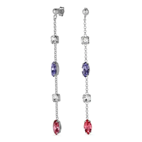 lange kæde øreringe i sølv