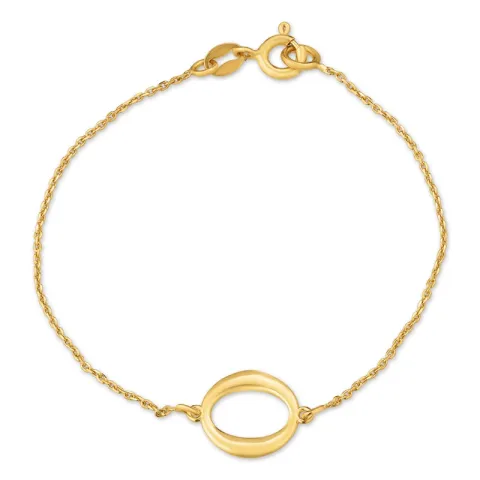 hjerte armbånd i forgyldt sølv med vedhæng i forgyldt sølv