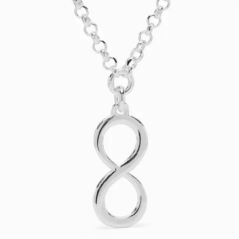 infinity vedhæng med halskæde i sølv