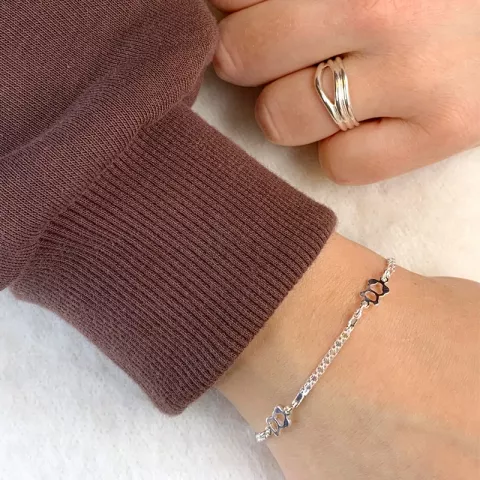 Enkel bamse armbånd i sølv