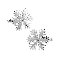 snefnug hvide krystal manchetknapper i Rustfrit stål