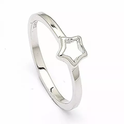 Enkel stjerne ring i sølv