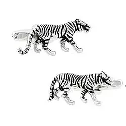 Tiger manchetknapper i stål