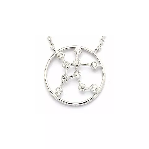 jomfruen stjernetegn halskæde i sølv