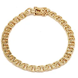 BNH bismarkarmbånd i 14 karat guld 17 cm x 4,5 mm