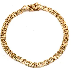 BNH bismarkarmbånd i 14 karat guld 17 cm x 6,1 mm