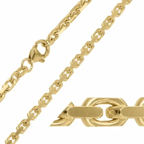 BNH Anker facet armbånd i 8 karat guld 17 cm x 3,1 mm