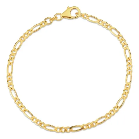 Figaroarmbånd i 8 karat guld 17 cm x 2,8 mm