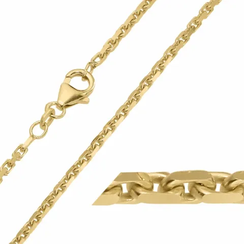 BNH Anker facet armbånd i 14 karat guld 17 cm x 2,0 mm