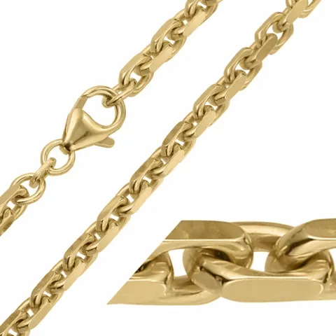 BNH Anker facet halskæde i 8 karat guld 45 cm x 4,5 mm
