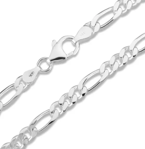 Figarohalskæde i sølv 60 cm x 10,8 mm