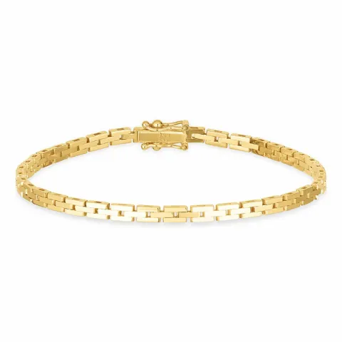 BNH murstenarmbånd i 14 karat guld 18,5 cm x 3,0 mm