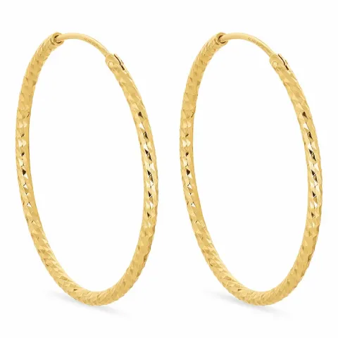 30 mm BNH creoler i forgyldt sølv