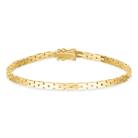 BNH murstenarmbånd i 14 karat guld 16,5 cm x 3,0 mm
