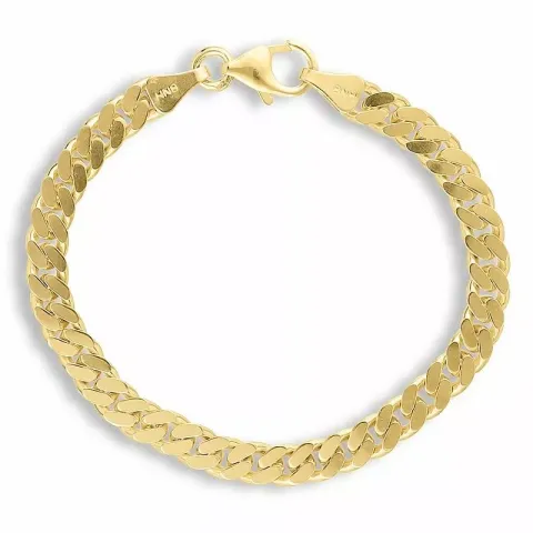 BNH panserarmbånd i forgyldt sølv 21 cm x 5,4 mm