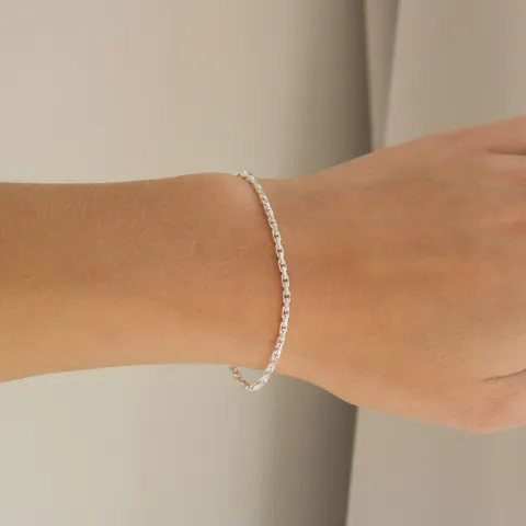 BNH Anker facet armbånd i sølv 18,5 cm x 2,0 mm