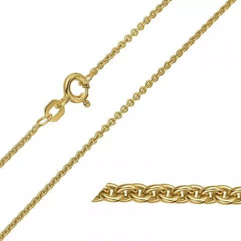 kort BNH Anker facet halskæde i 14 karat guld 38 cm x 1,5 mm