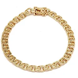 BNH bismarkarmbånd i 14 karat guld 18,5 cm x 4,5 mm