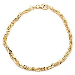 BNH singaporearmbånd i 14 karat guld 17 cm x 2,3 mm