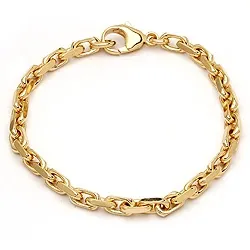 BNH Anker facet armbånd i 14 karat guld 18,5 cm x 5,0 mm